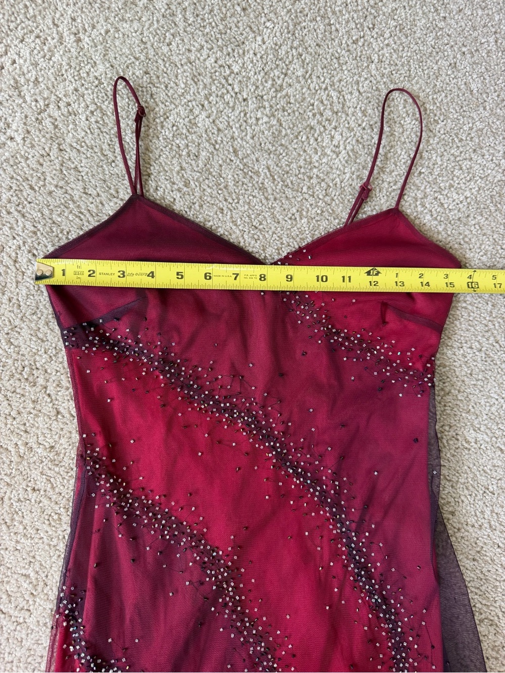 Vintage Beaded Prom Dress - Picture 6 of 7